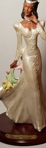 Venutti Collection African American Bride Wedding Dress Figurine 9.5" Tall